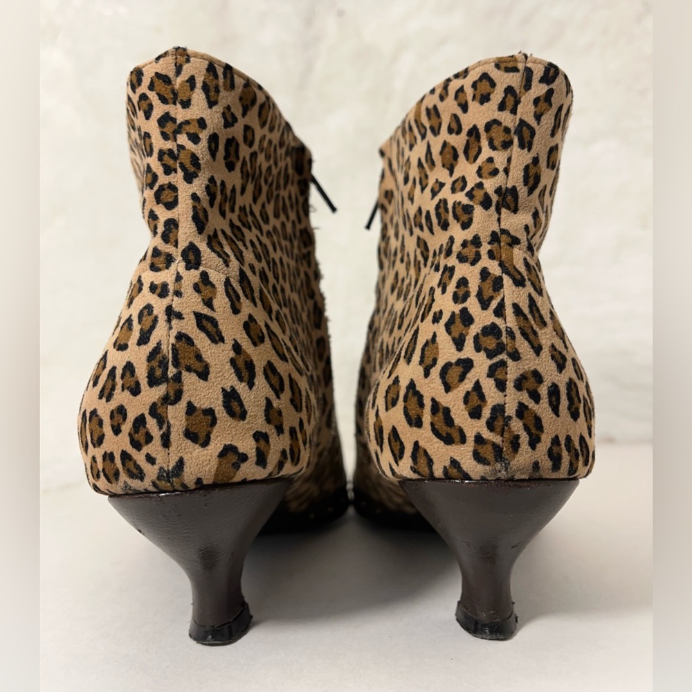 California Magdesians-80s/90s Vintage, USA, Leopard, Kitten Heel, Boot. Size-9N - Picture 9 of 11